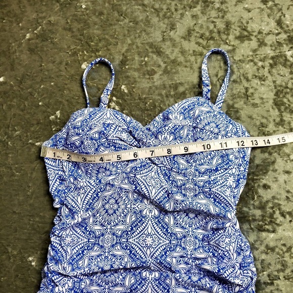 Helen Jon Blue Paisley Print 2 Piece Swimsuit - Picture 9 of 14